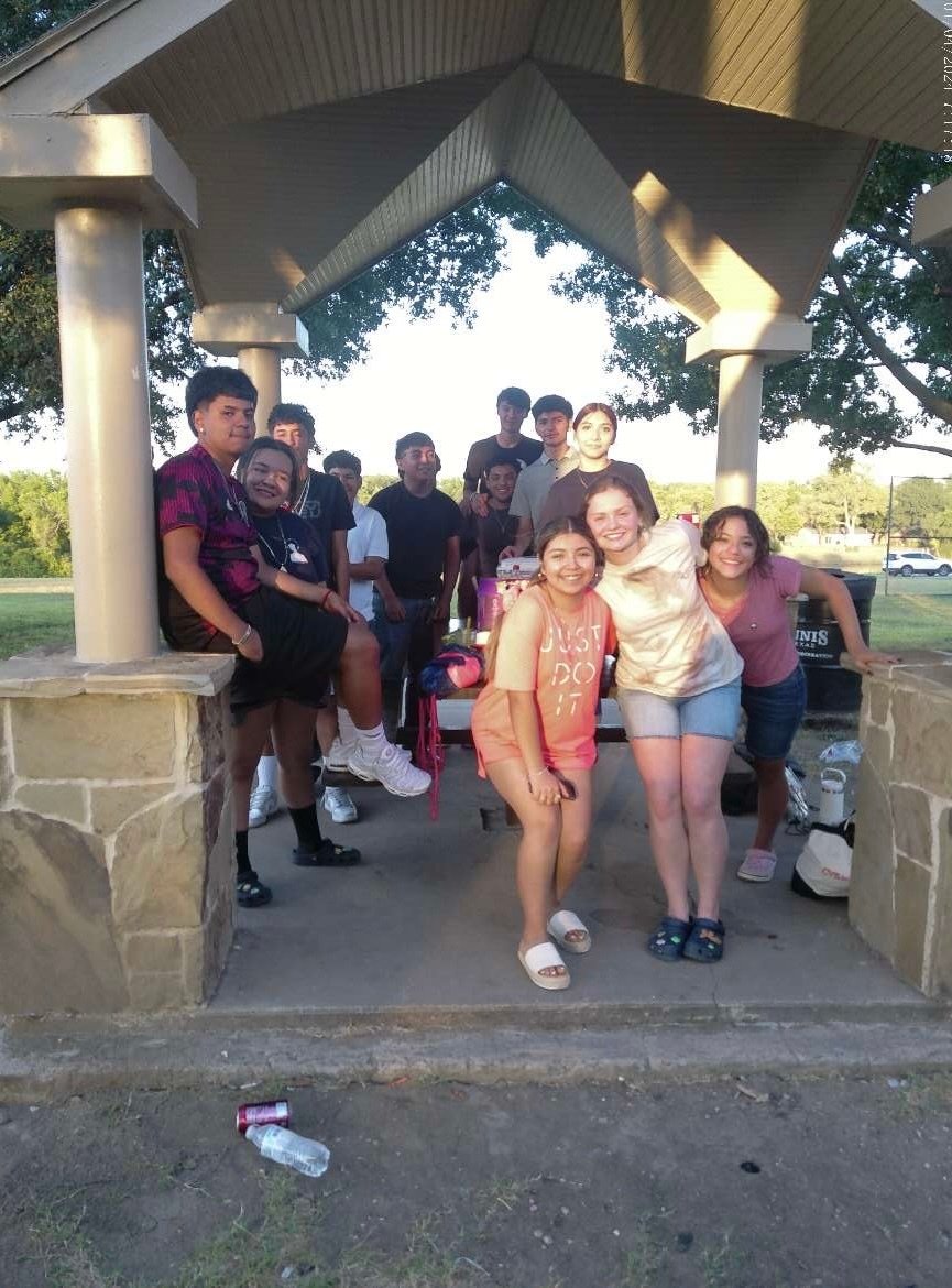 Aaron with his Catholic campus ministry friends
