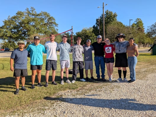 Volleyball team at Kelly's Catholic Campus Ministry