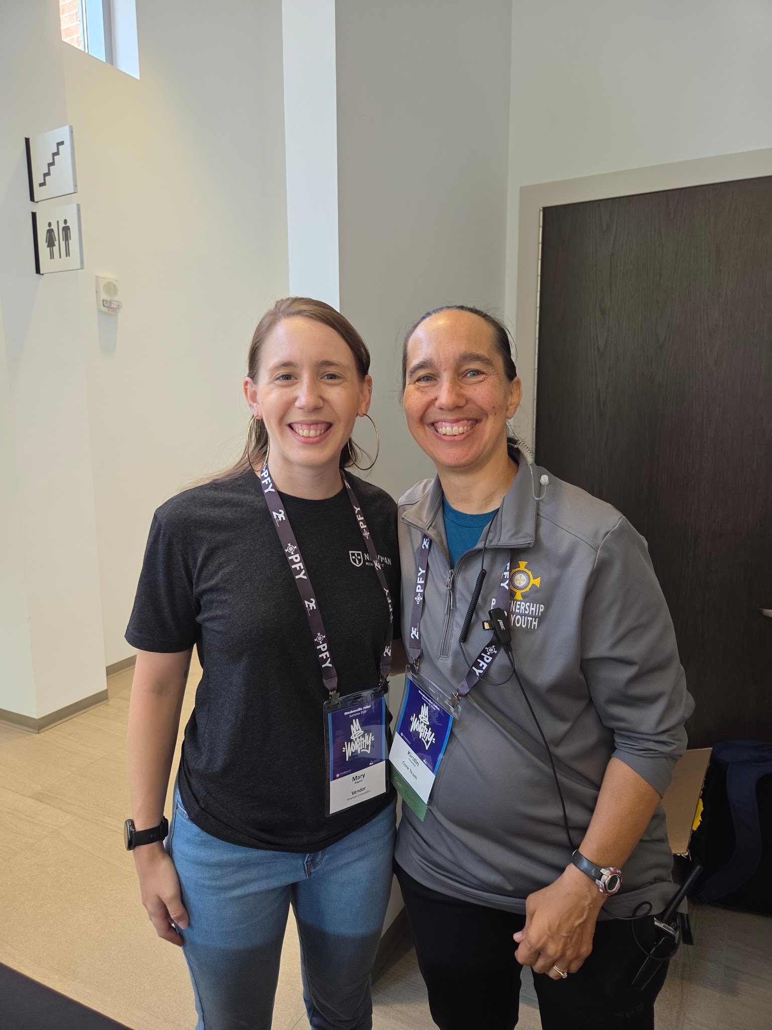 Mary and Kirstin at the conference